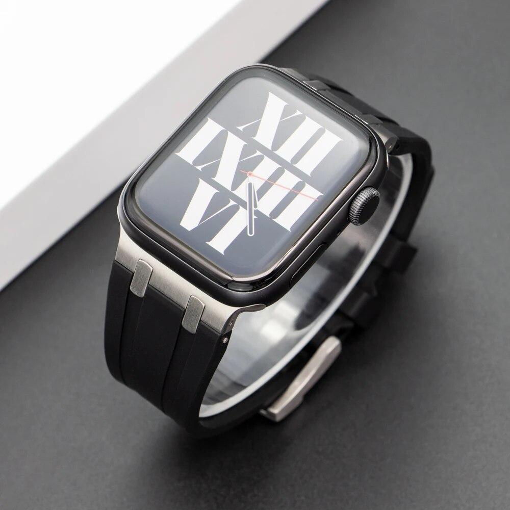 Silicone For Apple Watch Ultra 49mm Sports Rubber Strap For iWatch 8 7 6 5 4 SE 42mm 44mm 45mm 41mm 40mm 38mm Bracelet