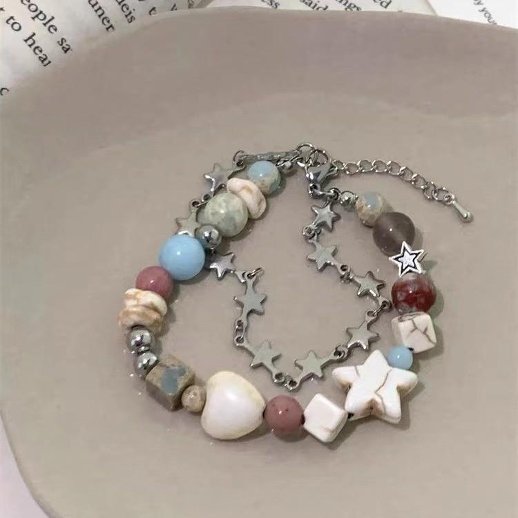 Fashionable Lightweight Star Stone Bracelet For Women Summer Trend 2024