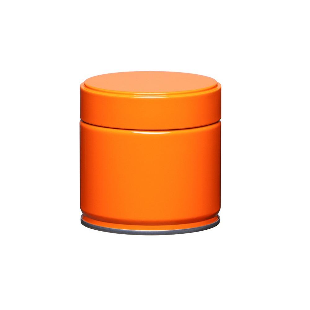 

Hiqh Quality Tinplate Tea Tin Large Capacity Moisture-proof Tea Jar Round Sealed Tea Can for Home&Travel помаранчевий