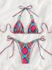2023 European & American Lace-up Sexy Split Bikini Swimsuit for Women