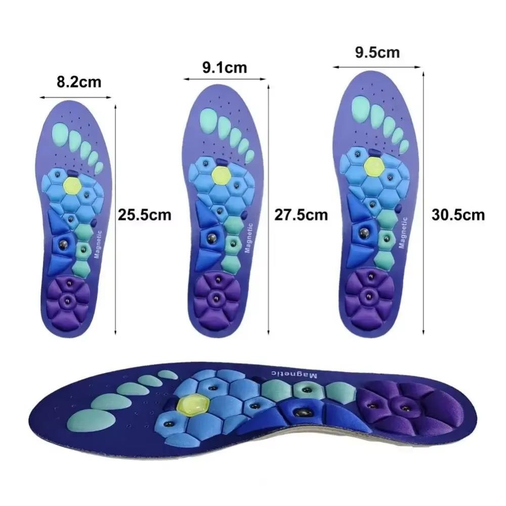 1 Pairs Magnetic Therapy Foot Massage Sports Insoles Weight Loss Slimming Acupressure Insole Anti-fatigue Health Care Shoe Pads