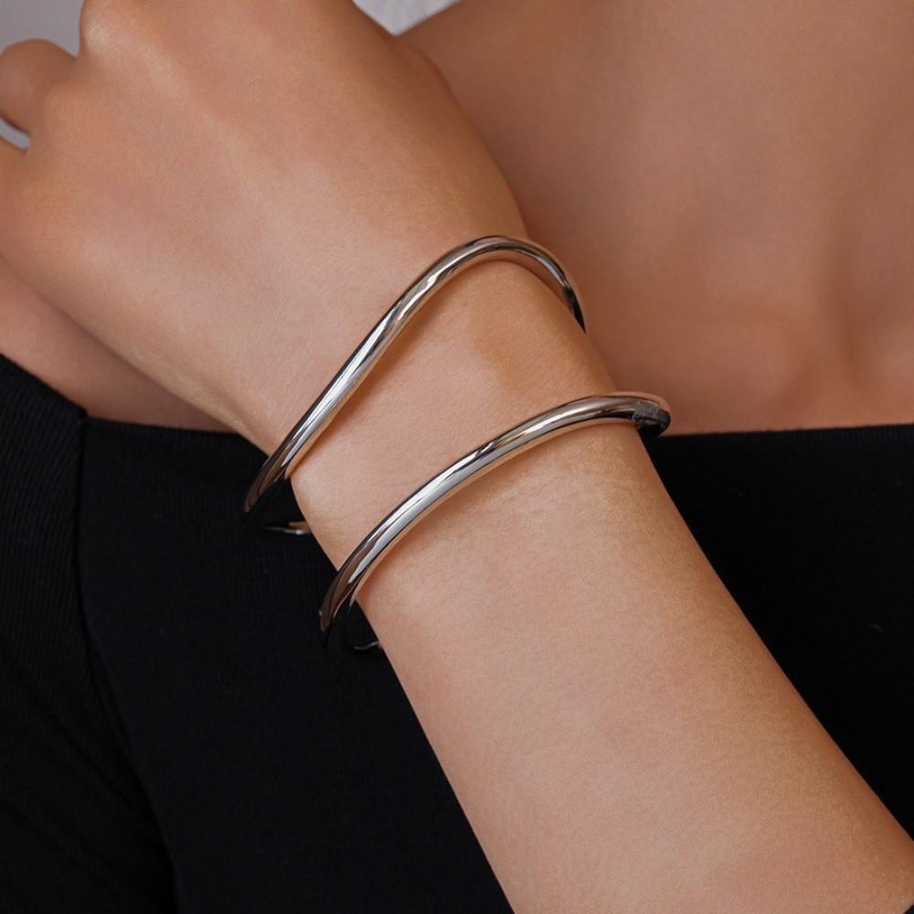 Europe American Style Metal Cuff Bangles Zinc Zinc Alloy Exaggerated Bracelet  Decoration