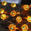 1pc 20 LED Halloween 3D Pumpkin Lantern String Light  Battery Box Power  Party Indoor Autumn Outdoor Thanksgiving Decoration Colorful Lantern
