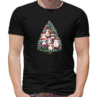 Guinea Pig Christmas Tree Graphic T Shirts Woman Man Kawaii Creative Cartoon Tshirt Classic Oneck Cotton Shortsleev Camisetas