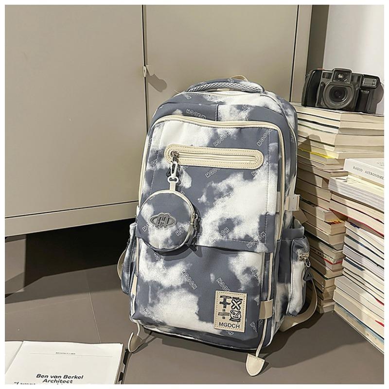 New High-value Tie-dye Contrasting Colors, Fresh and Sweet Backpack, Large-capacity Backpack for Junior High School Students