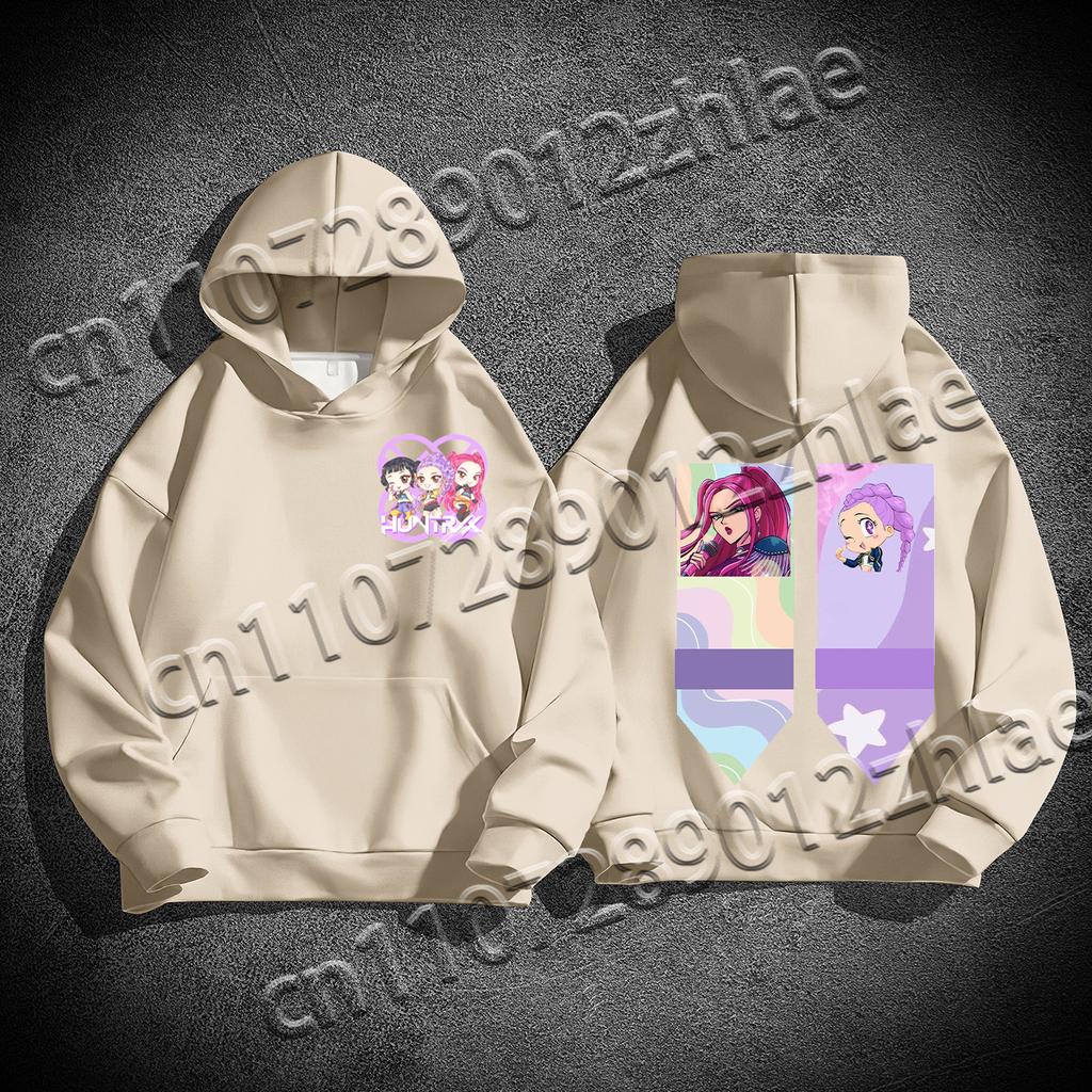 2025 Best Selling Kpop Demon Hunter High Quality Flannelette Adult Sweater Loose Comfortable Quick Drying Adult Hooded Sweater