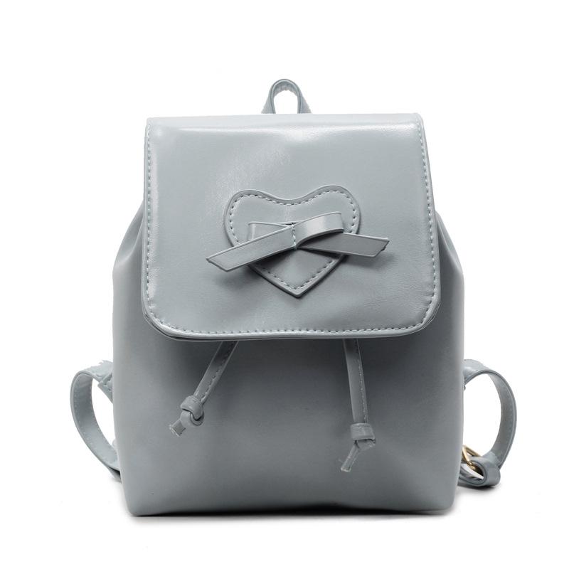 Bow double shoulder small bag women's bag new trendy fashion backpack cute portable shoulder bag schoolbag
