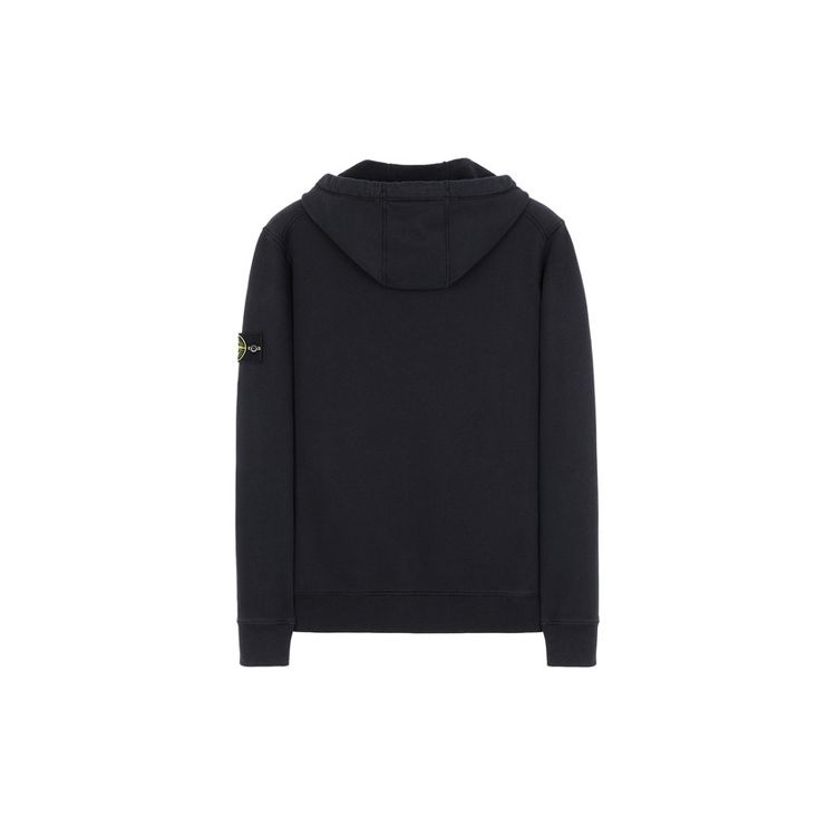Stone Island Full Zip Hooded Sweatshirt With Sleeve Badge Autumn Men sweatshirt Blue 731564220-V0020