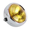 Retro Yellow Lens Motorcycle Round Modified Front Headlight Fits CG125 GN125 Headlight Bulb Assembly