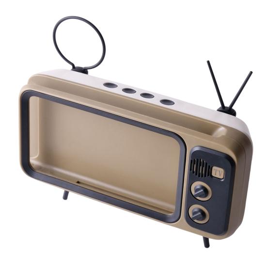 Phone Holder Speaker Support Stand Non-slip Music Player Retro TV Mobile Phone Holder