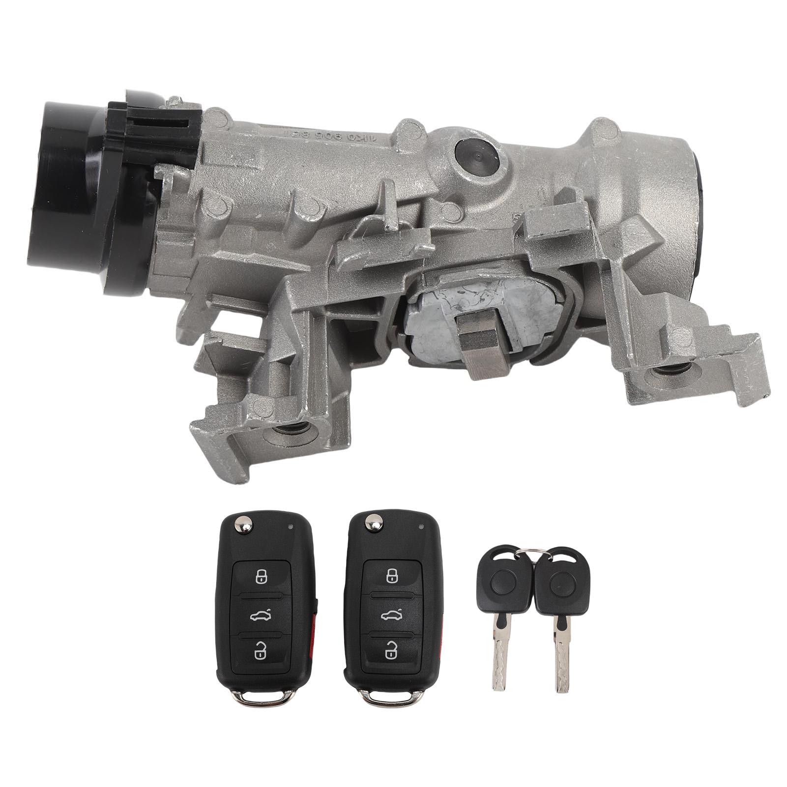 Ignition Switch Lock Cylinder with Remote Control Key 1K0905851B Ignition Starter Switch Lock Cylinder Replacement for