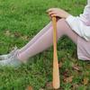 New Wooden Shoe Horn Easy on Off Extra Long Handle Shoehorn Portable Hanging Put on Shoes Tools Home Accessories