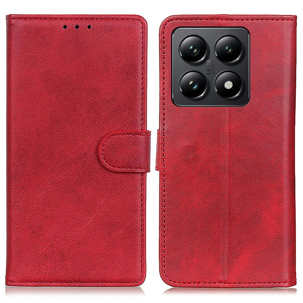 For Xiaomi 14T Stand Wallet Case Cowhide Texture Leather Phone Cover