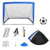 Full Soccer Practice Collection With Foldable Goal Exercise Markers And Inflator For Indoor Outdoor Tasks