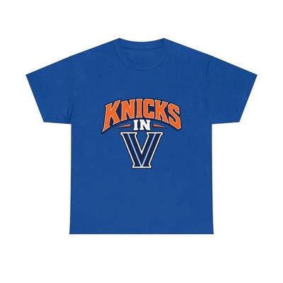 Retro N.Y Basketball 5 V Logo Trendy Championship Graphic Cotton Unisex T-Shirt