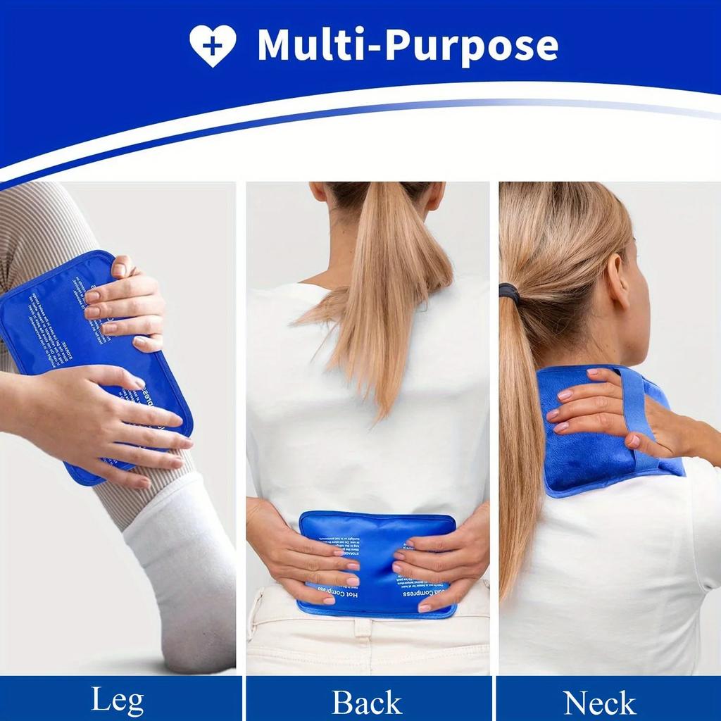 Gel Soft Flexible Ice Packs for Injuries - Reusable Freezer Cold Pack, Cold Compress & Cooling Gel Pad for Face, Shoulder, Hip