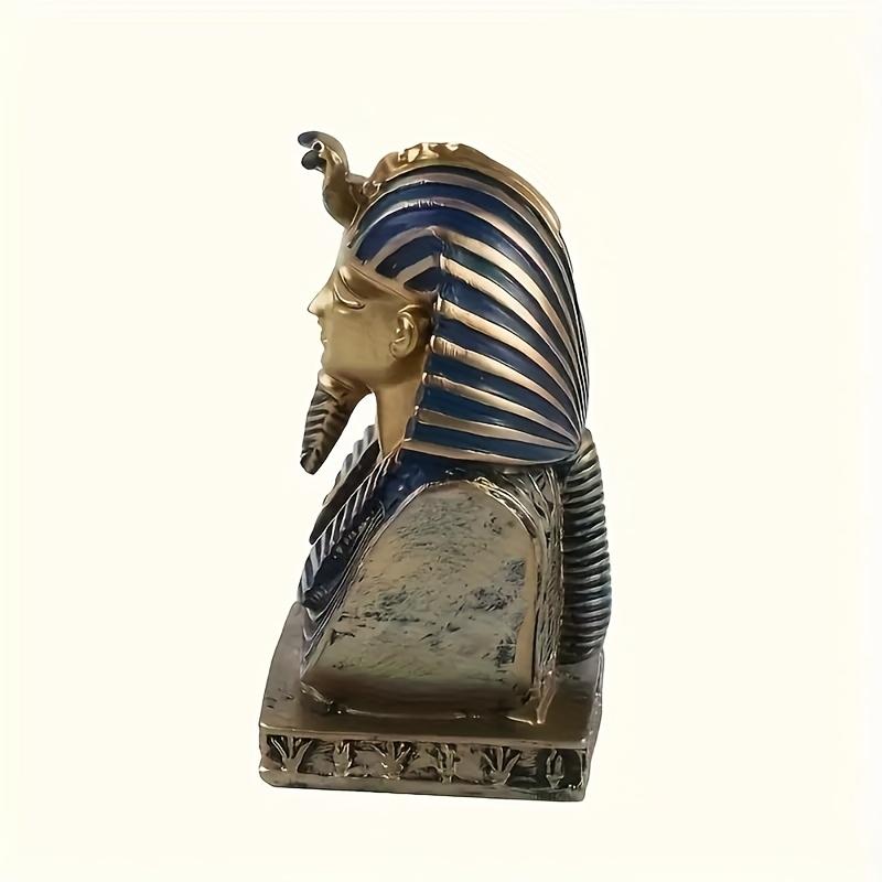 Pyramiden-Pharaonen-Statue - mit altägyptischen Motiven und Textgravuren, ideal für die Heimdekoration