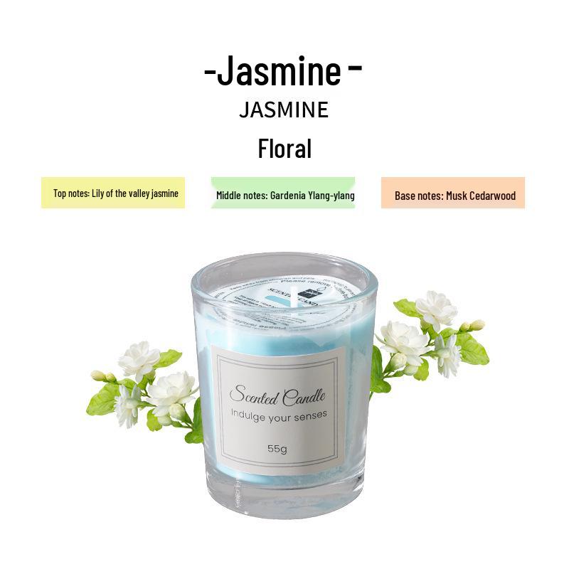 Luxury Scented Soy Candle Gift Set with Glass Cup - Smokeless and Elegant