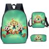 Cuphead Anime 3Pcs/Set Backpack Student School Shoulder Bag Kids Cute Travel Backpack Children Birthday Gift