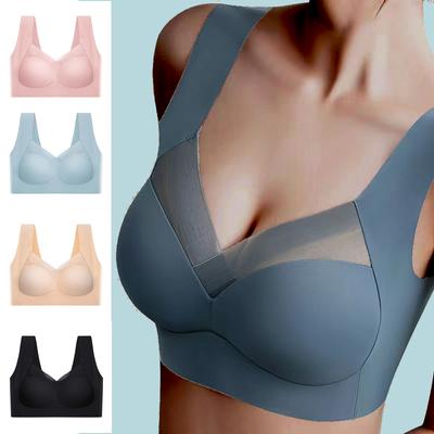Comfort Bayan Dikişsiz Push Up Sütyen Streç Rahat Shapewear Kırpma Üst Yelek Spor