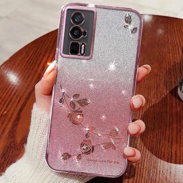 For Redmi Note 12s 11 8 9 10 13 Pro Plus 9A 9C 10C 10A 12C Glitter Rhinestones Shiny Diamond Phone Soft Silicone Case