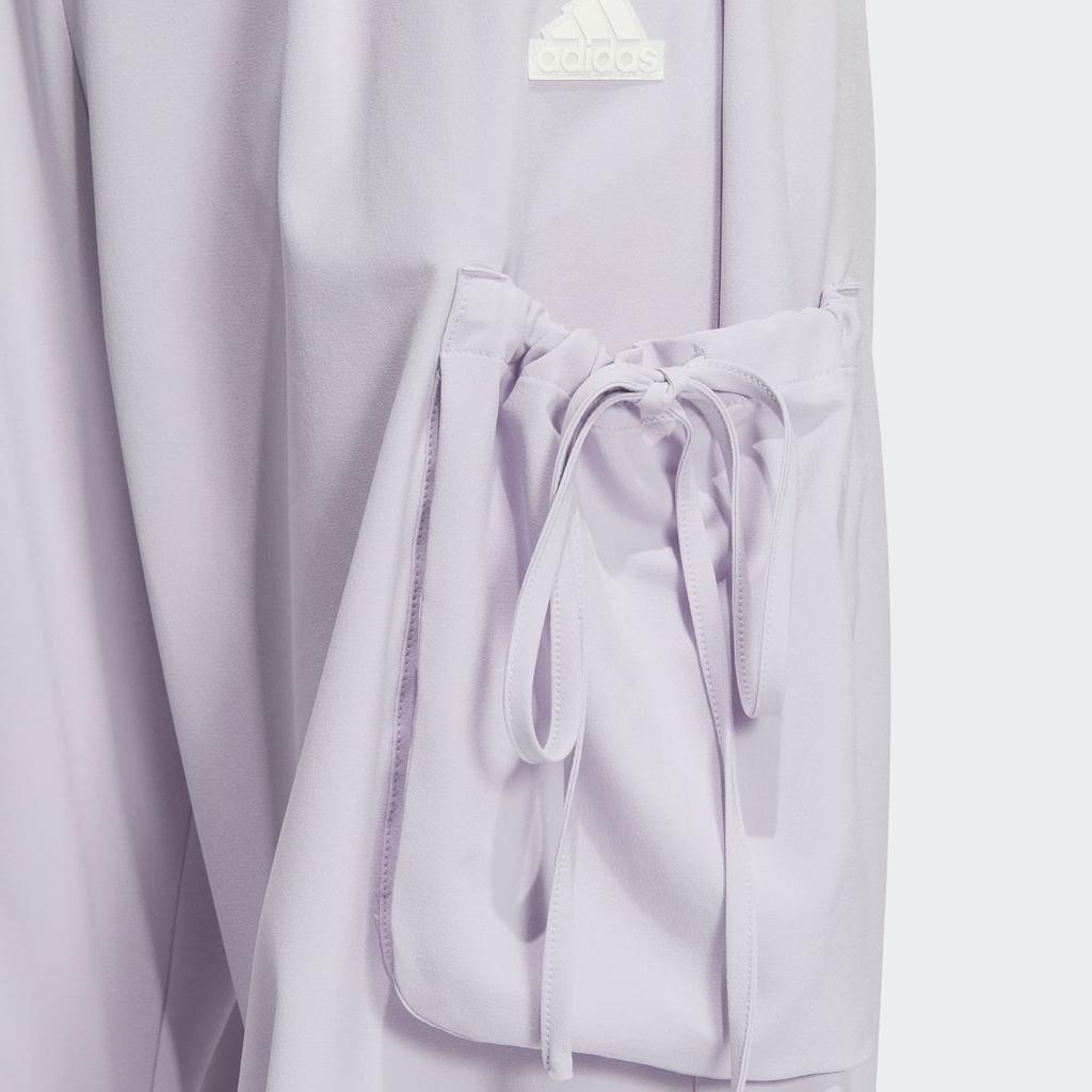 Adidas Dance Woven Tracksuit Bottoms Solid Color 3D Pocket Loose Straight Leg Woven Sports Pants Women Bottoms Silver JI9789