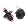 Black Plastic Rivets for Car Bumper Fender, Fastener Clips, Fasteners Screw, Toyota Focus, Kia, Nissan, Yamaha, 100Pcs, 8mm