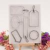 1pcs Travel Label Tag Note Transparent Clear Silicone Stamp