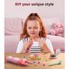 Geyiie Hair Twist Toys for Grils, DIY Hair Styling Tool Toys with Halloween Nail Sticker, DIY Hair Decoration Bead Maker, Girls Pretend Dress Up Toys