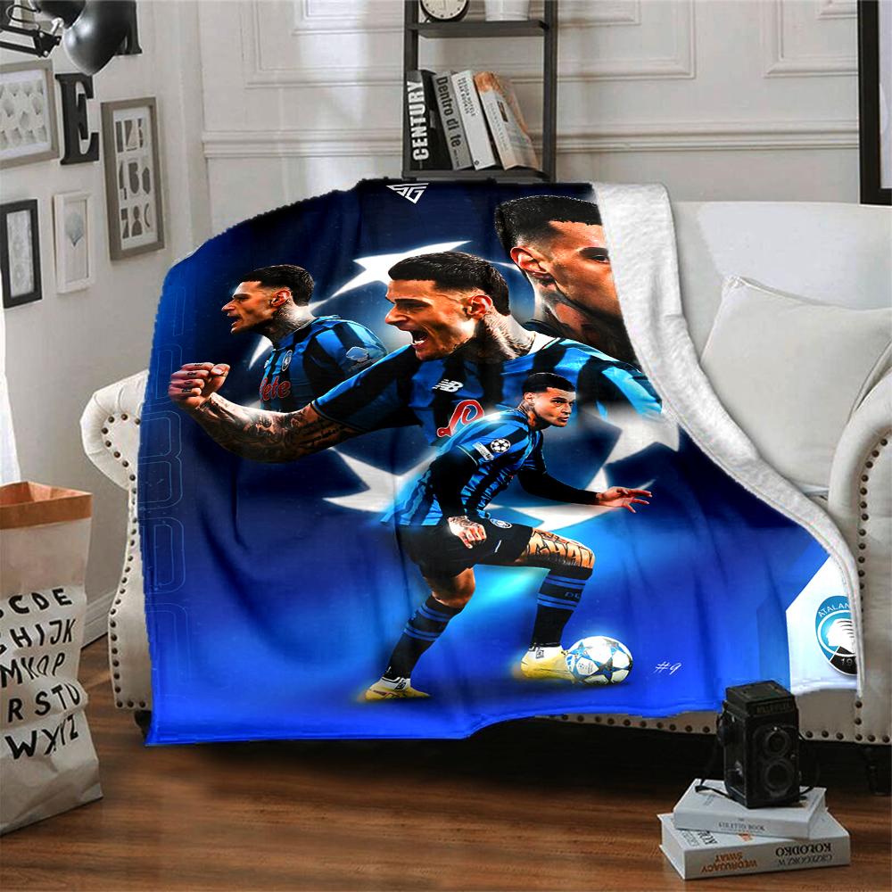 Dynamic Football Team Poster Blankets Flannel Printed Breathable Warm Throw Blanket for Home Office Bedspreads 0708a57