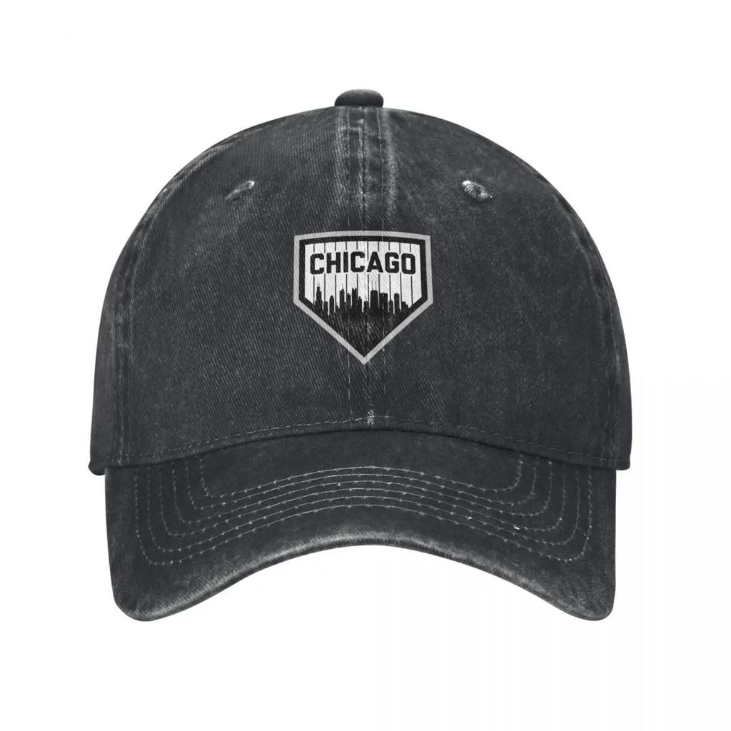 Chicago Homeplate  white  Baseball Cap designer cap Visor dad hat Military Tactical Cap For Girls Unisexs