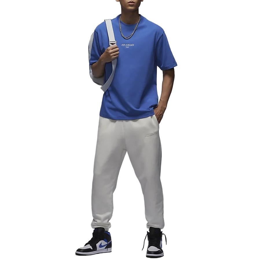 Nike Breathable Letter Print Design Comfortable Pullover Short Sleeve T-Shirt Men Tops Blue HF5491480