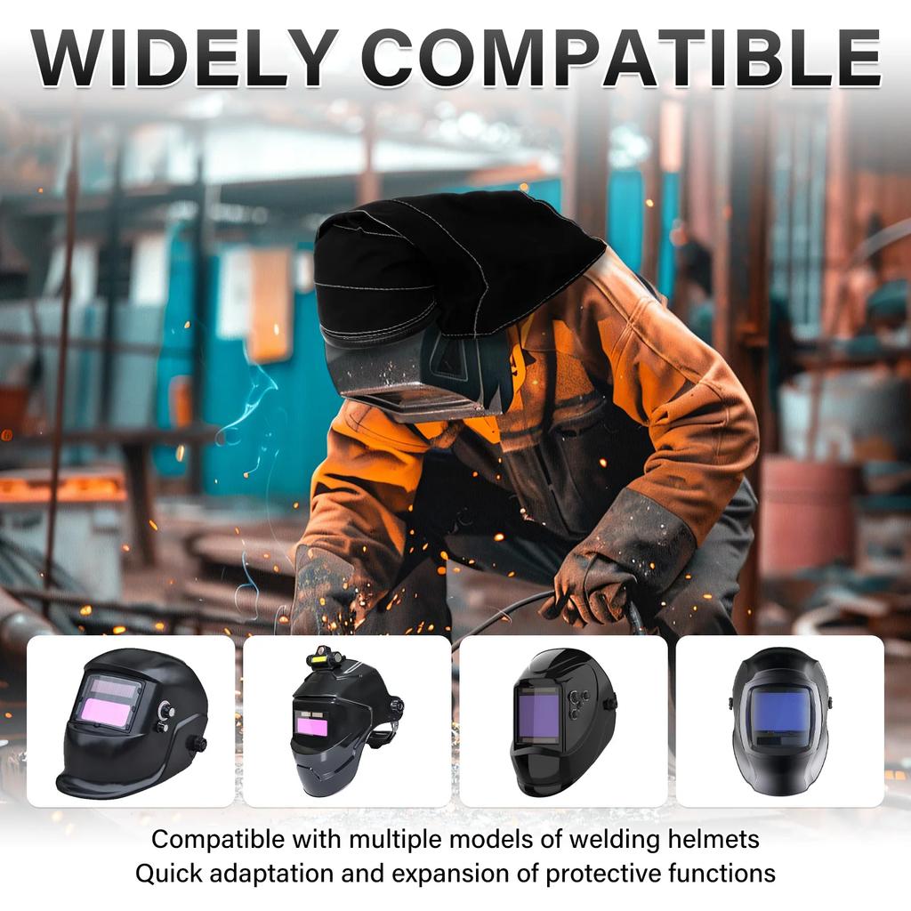 Welding Helmet Cover Fireproof Full Protective Cotton Fabric Welding Worker Helmet Extended head Cover Fireproof Welding Cap