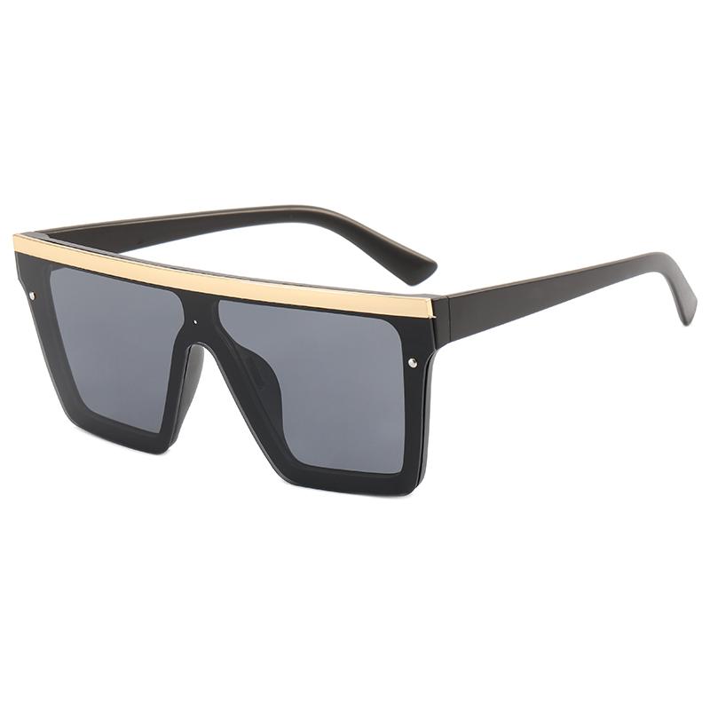 Superhot Eyewear 23568 Luxury Flat Top Rectangle One Piece Lens Men Women Oversize Shades Sunglasses