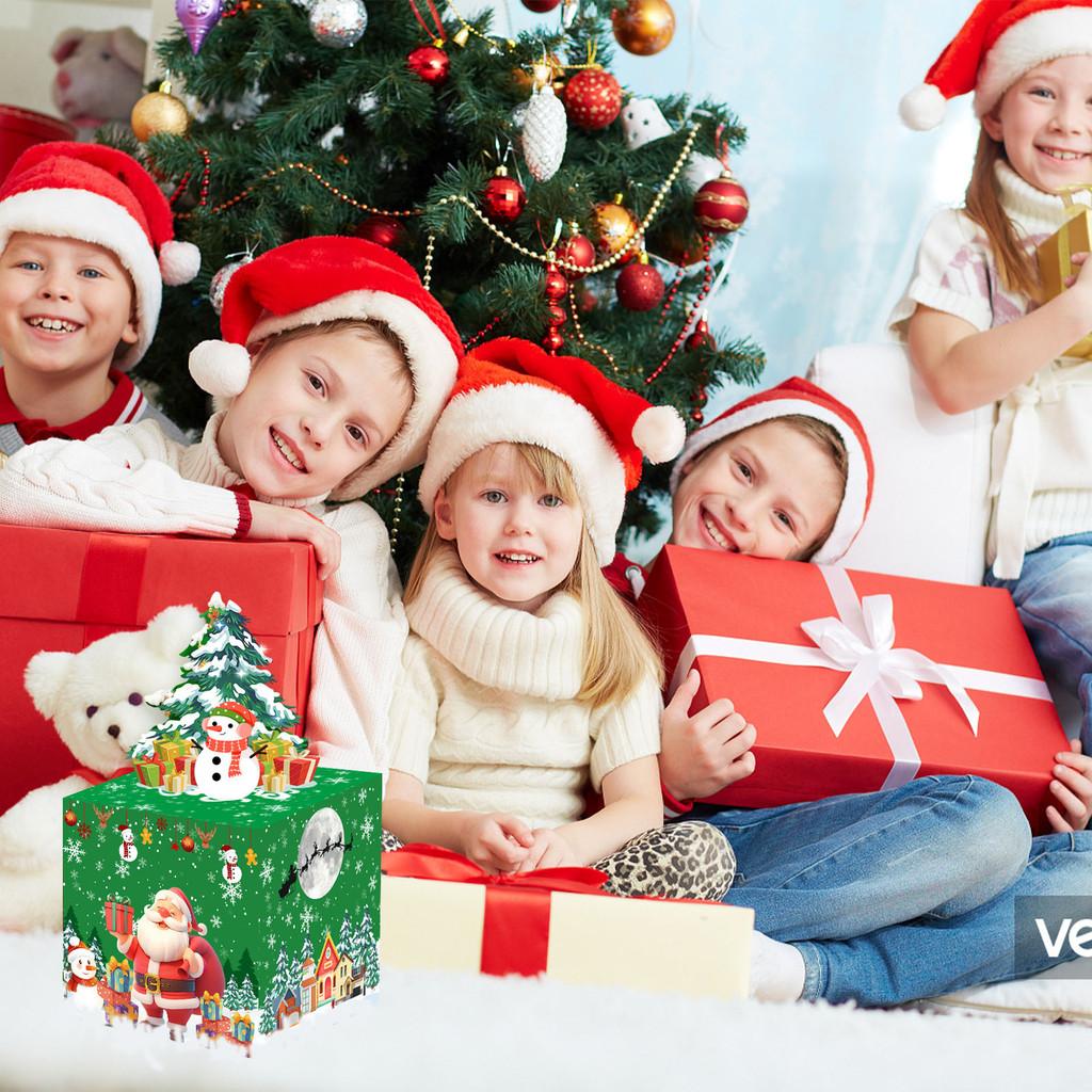 Decor Holiday Snowman Pattern Gift Box For Christmas Events And Gifting Festive