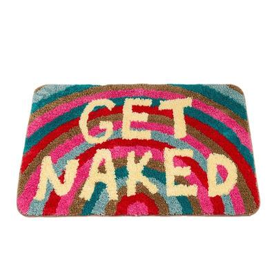 Letter Flocked Floor Mat, Bathroom Non-slip Mat, Thickened Water-absorbent Bathroom Door Carpet, Bedroom Entrance Door Mat