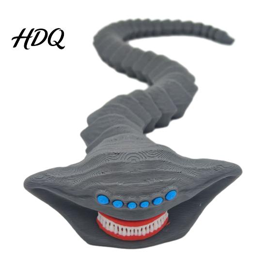 Ocean Predator Model 3D Printed Sea Creature Toy Movable Joints Deep Animal Figurine Articulated Mythical Decoration Ornament S темно-серого