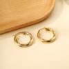 Fashion Girls Twist Chain Hoop Earrings, Gold-plated Stainless Steel Vintage Punk Jewelry, High-end Versatile Jewelry