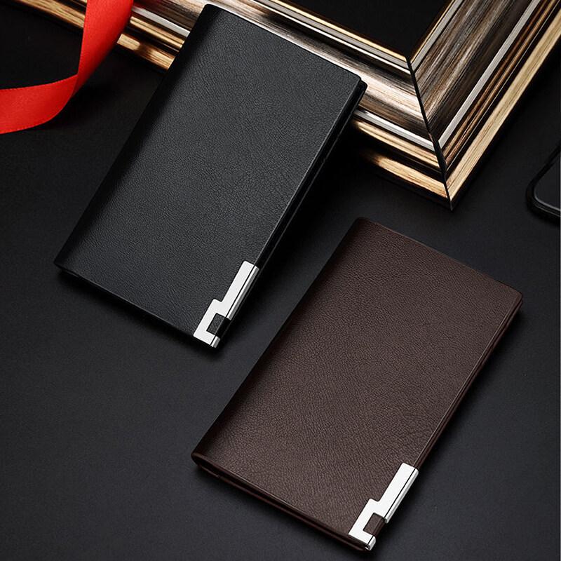 Simplicidade moda cartões de couro real carteiras homens fino titular do cartão de crédito fino id vip titular do cartão terno negócios dos homens acessórios
