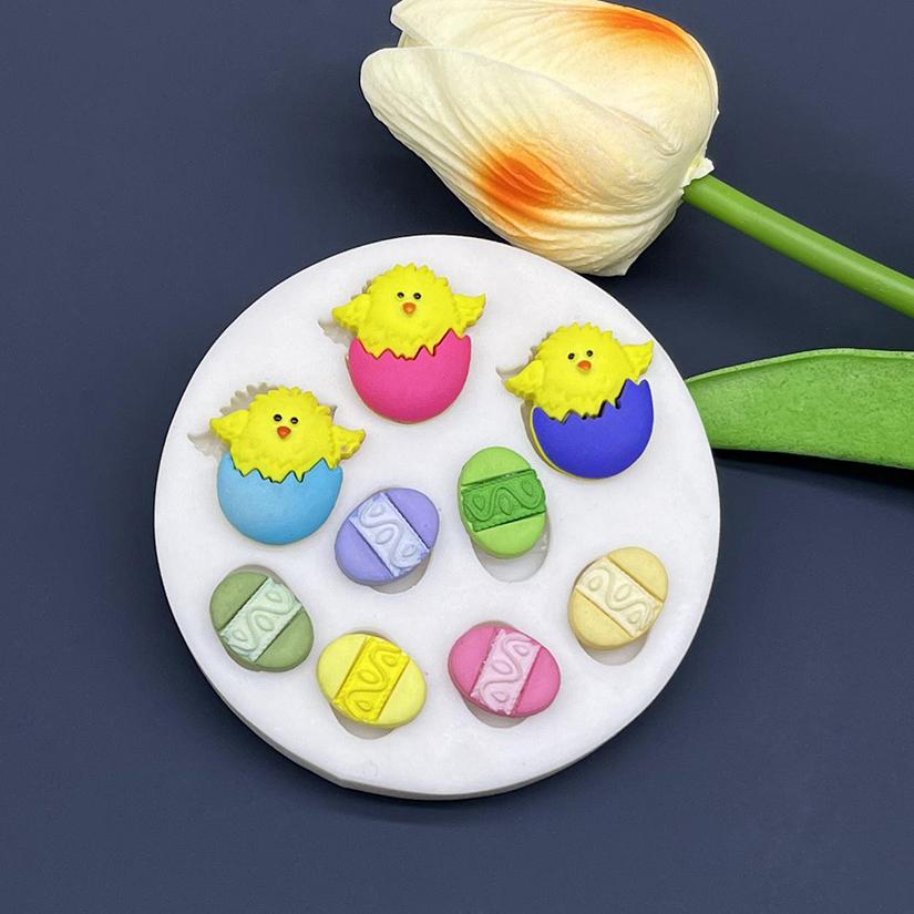 Chick Easter Eggs Silicone Sugarcraft Mold Chocolate Cupcake Baking Fondant Cake Decorating Tools