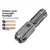 High Power Abs Led Flashlight Usb Rechargeable Spotlight Zoom Torch Portable Flashlight Light For Fishing Outdoor Waterproof