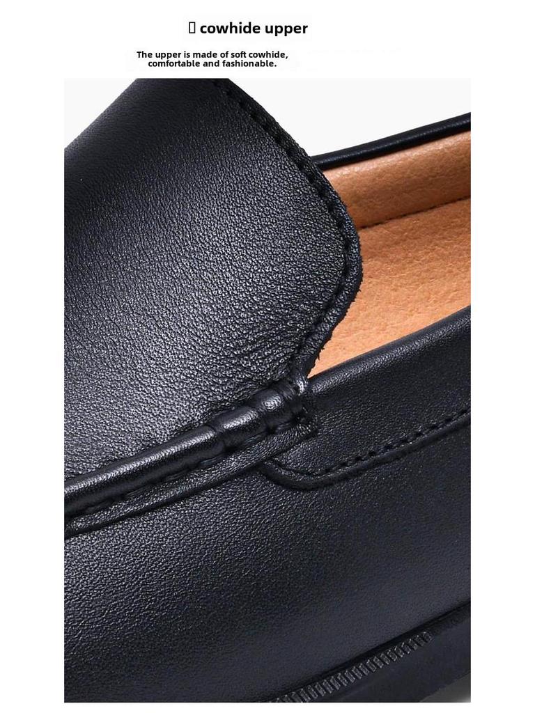 Herren Atmungsaktive Weiche Leder Slipper, Slip-On, Größen 37-46, Ideal für Mittelalte und Ältere