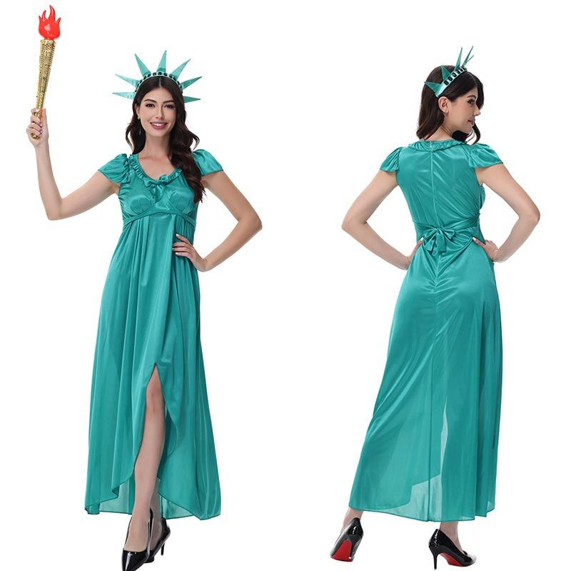 

Хэллоуин Бесплатный Костюм Музы Миф Тематическая Барная Вечеринка Ночной Клуб Драматический Костюм XL зелёный