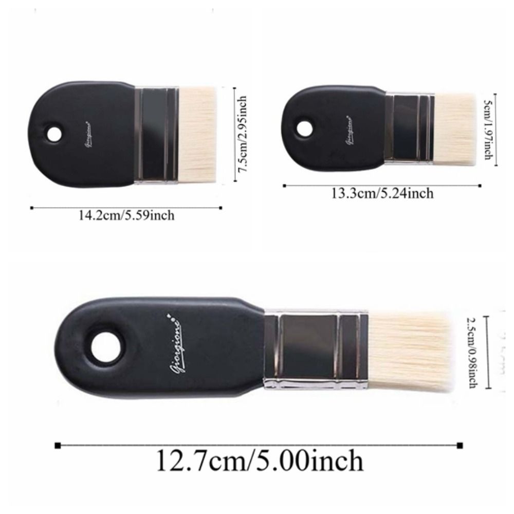 3pcs/set Lightweight Nylon Paint Brush Soft Hair Wall Painting Art Supplies  Stationery