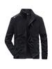 Men's Zipper Fleece Jacket with Side Pockets - Green Youth Style