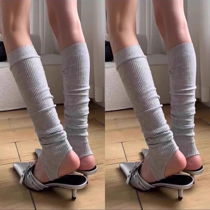 Frühling Sommer Einfache Lange Kniehohe Socken Koreanischer Ballett-Stil Wadenhohe Socken Sonnenschutz Zum Aufsetzen Auf Die Füße JK Strümpfe