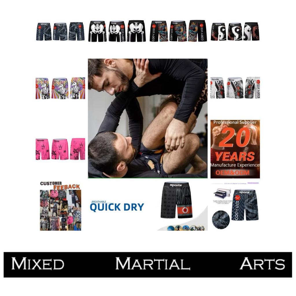 MMA Muay Thai Kickboxing Boxing Shorts Mixed Martial Art UFC Boxer Unisex Men Women Pants Fighting Fitness Gym Training Sport Workout