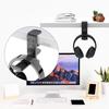 APPHOME Improved Version Headphone Hanger Holder Aluminum Clamp Black Under-Desk Stand, Alloy, Type, Foldable, (1pc)