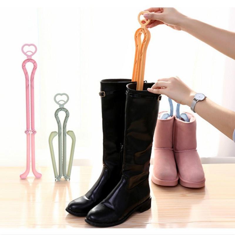 NEW Adjustable Length Retractable Medium Boots Support Frame Tree Table Salable Hanger Rack Shelf Shoe Boots Long Stays