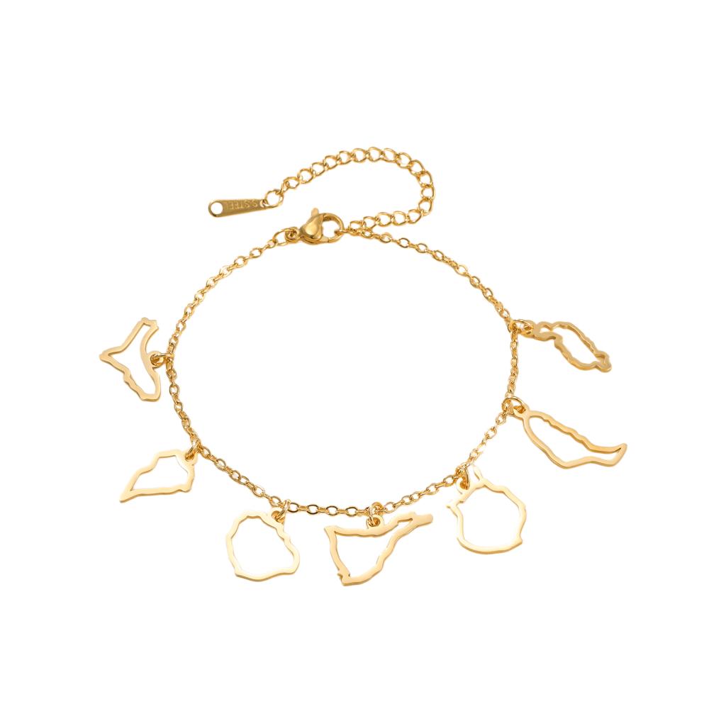 Stainless Steel Canary Islands Bracelet La Palma Ei Hierro La Gomera Tenerife Gran Canaria Fuerteventura Lanzarote Bracelet